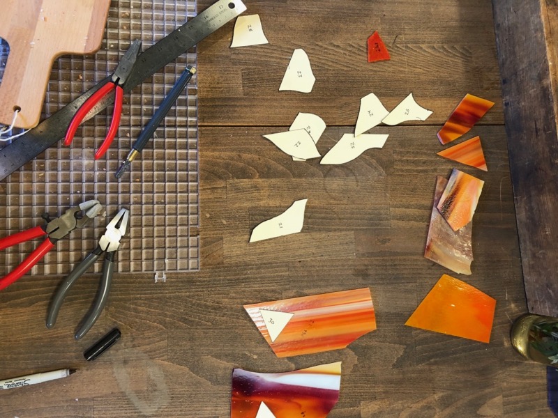 Running With Scissors: Stained Glass in Master Bathroom