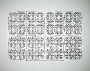 Variations on an ad hoc iterative square-doubling process I'm calling a "Television Fractal" for the way it produces a rounded-corner perimeter when iterated on.