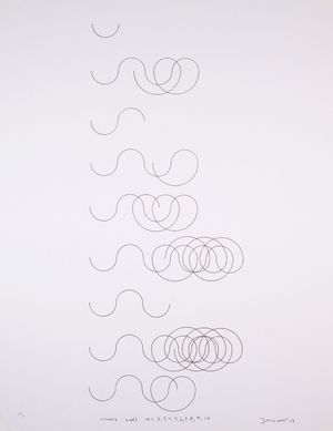 Drawings based on the the mathematical sequences described in the still-unproven Collatz conjecture, aka the 3n+1 problem, which grows in complicated and chaotic ways as n increases.