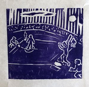 linocut print